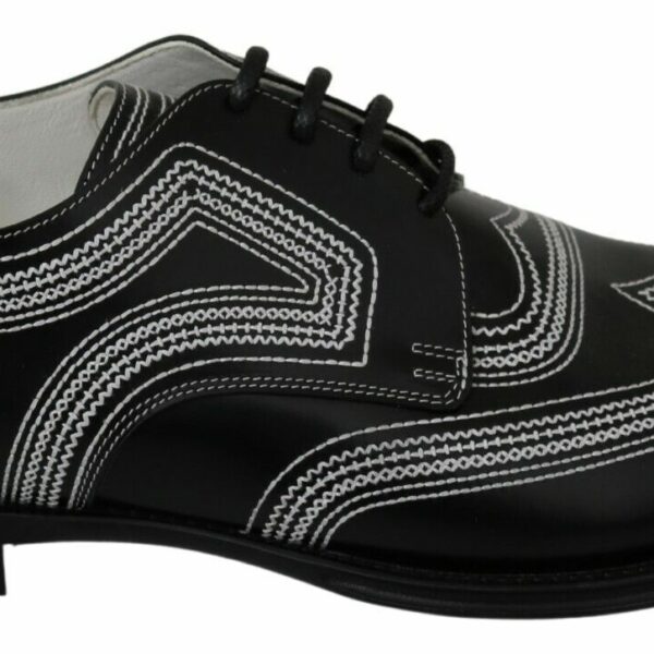 Dolce & Gabbana Elegant Black and White Derby Shoes