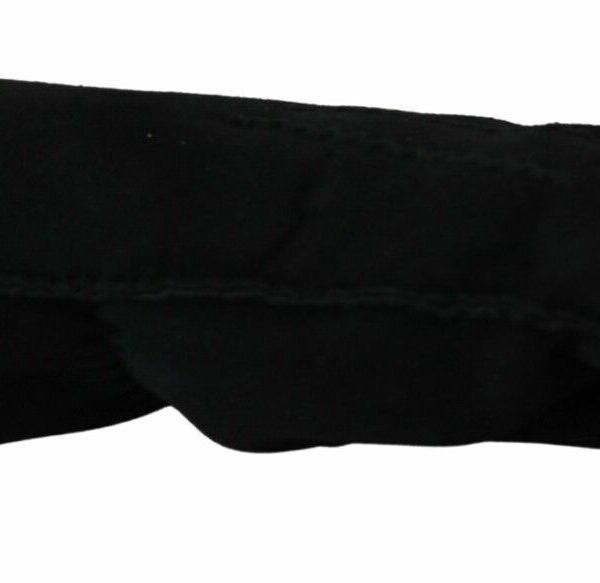 Dolce & Gabbana Elegant Black Leather Biker Gloves