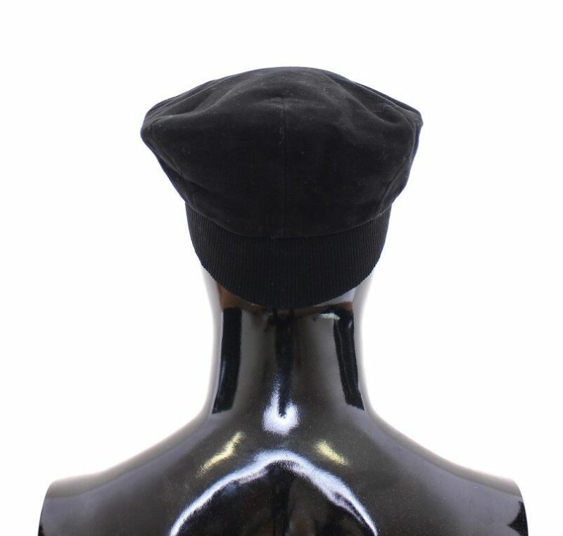 Dolce & Gabbana Sleek Black Newsboy Cap - Image 4