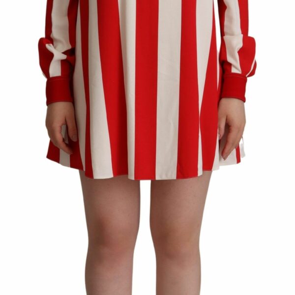 Dolce & Gabbana Elegant Striped Shirt Mini Dress