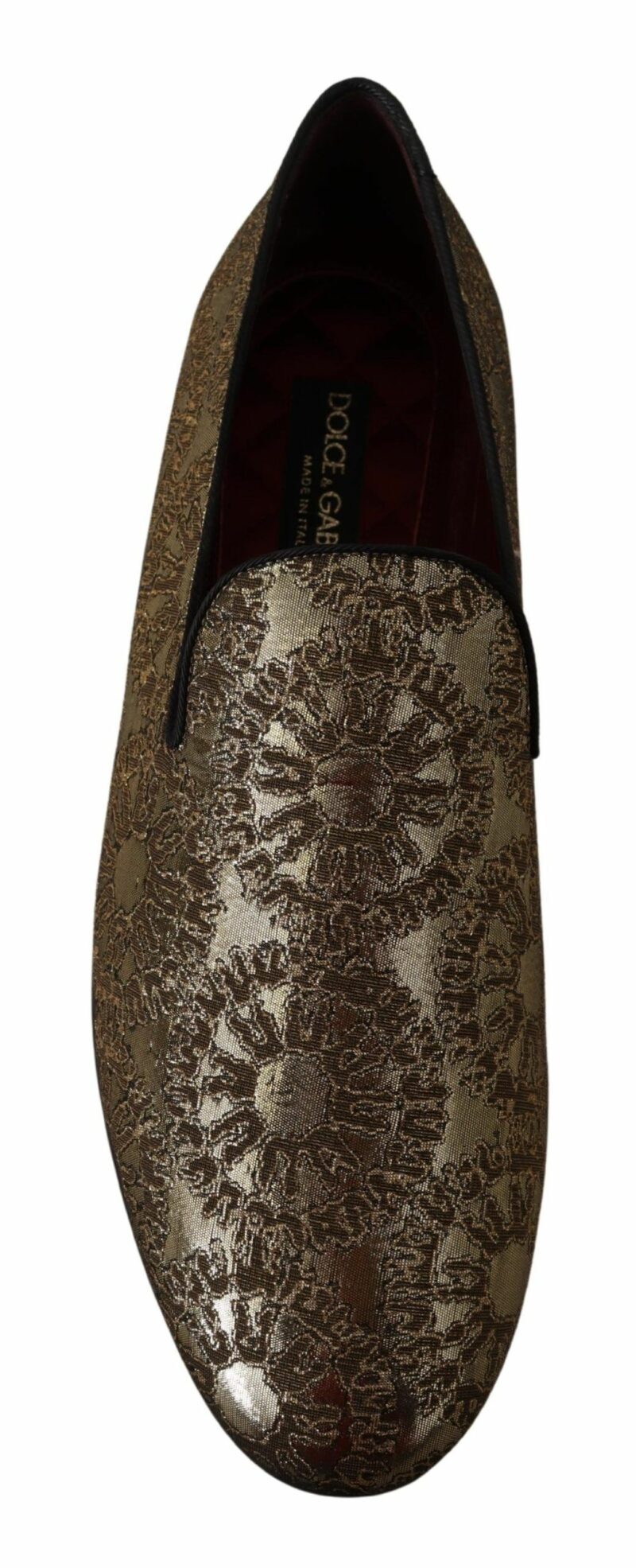 Dolce & Gabbana Gold Tone Loafers Slides Dress Shoes - Image 5