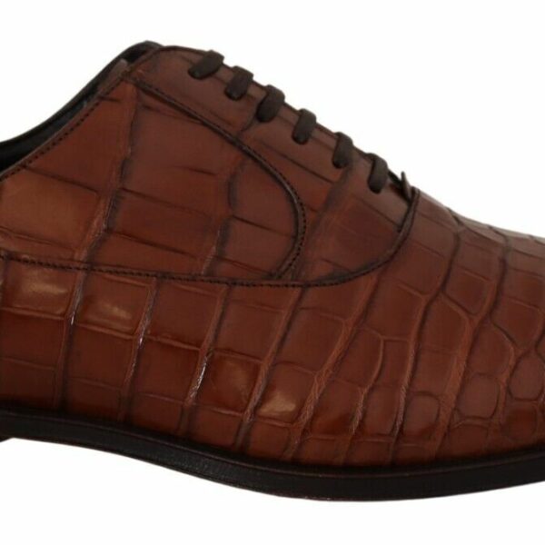 Dolce & Gabbana Elegant Exotic Crocodile Leather Formal Shoes