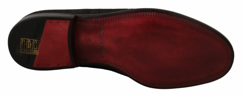 Dolce & Gabbana Black Floral Brocade Slippers - Image 6