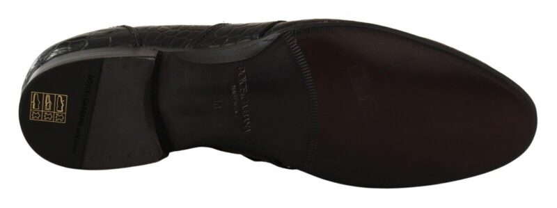 Dolce & Gabbana Elegant Crocodile Leather Moccasin Shoes - Image 6