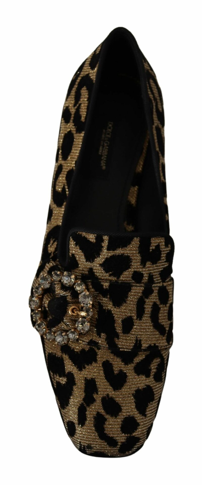 Dolce & Gabbana Elegant Leopard Crystal Gem Loafers - Image 7