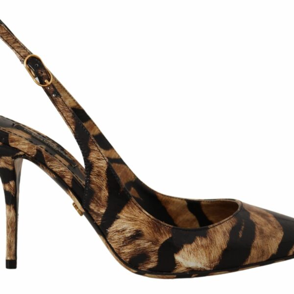 Dolce & Gabbana Tiger Pattern Slingback Heels Pumps