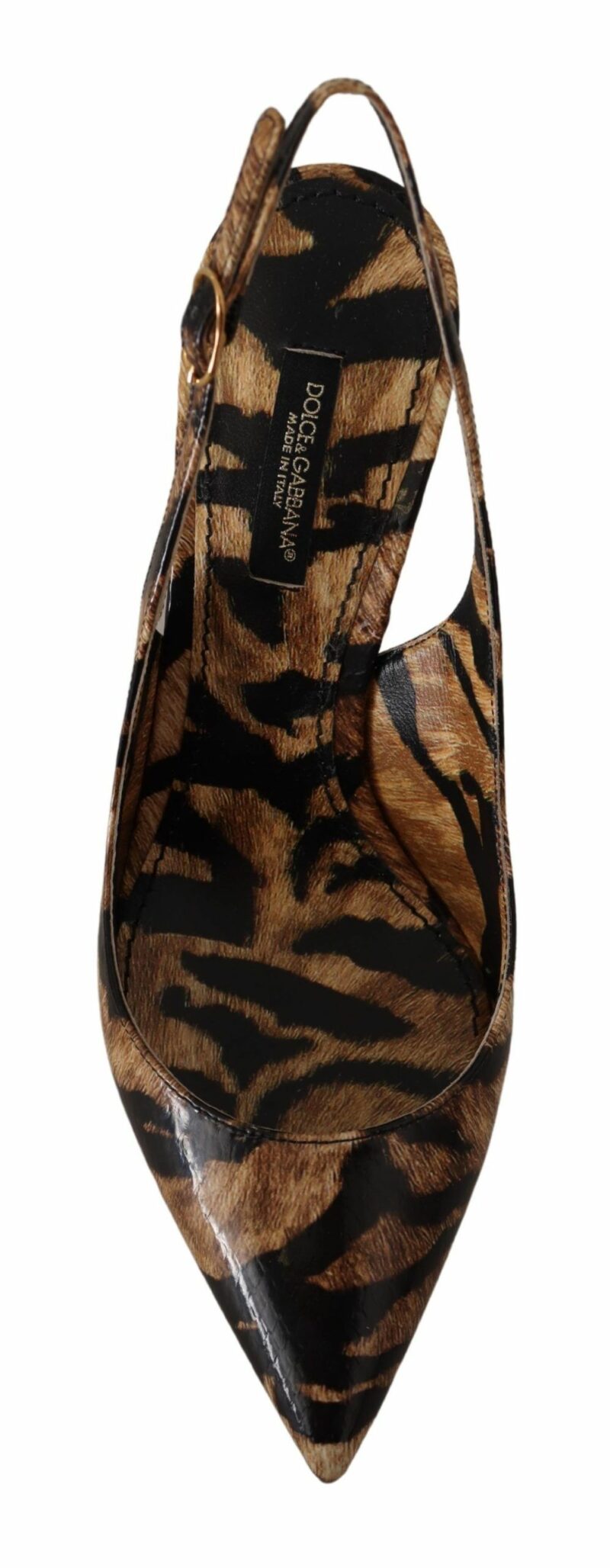 Dolce & Gabbana Tiger Pattern Slingback Heels Pumps - Image 7