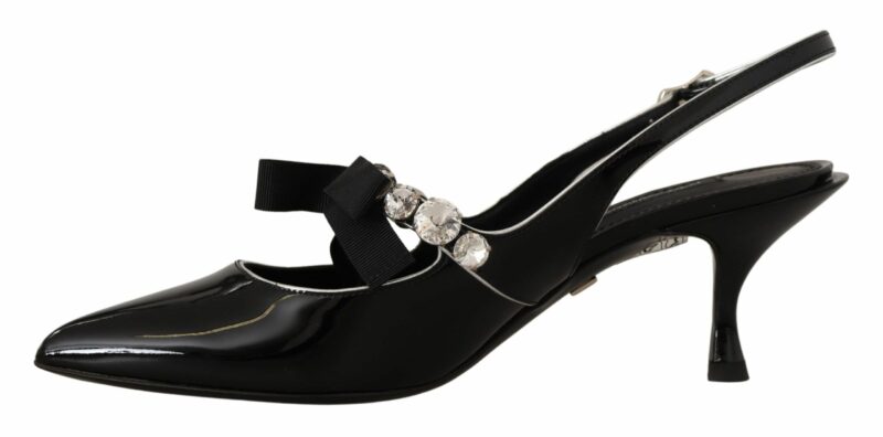 Dolce & Gabbana Elegant Crystal Slingback Heels Pump - Image 3