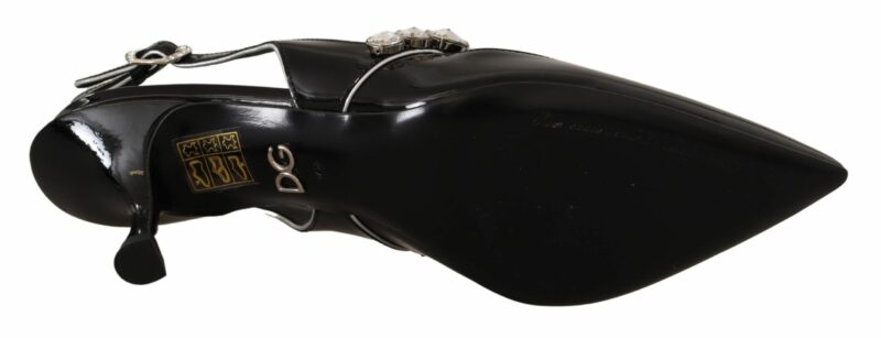 Dolce & Gabbana Elegant Crystal Slingback Heels Pump - Image 4