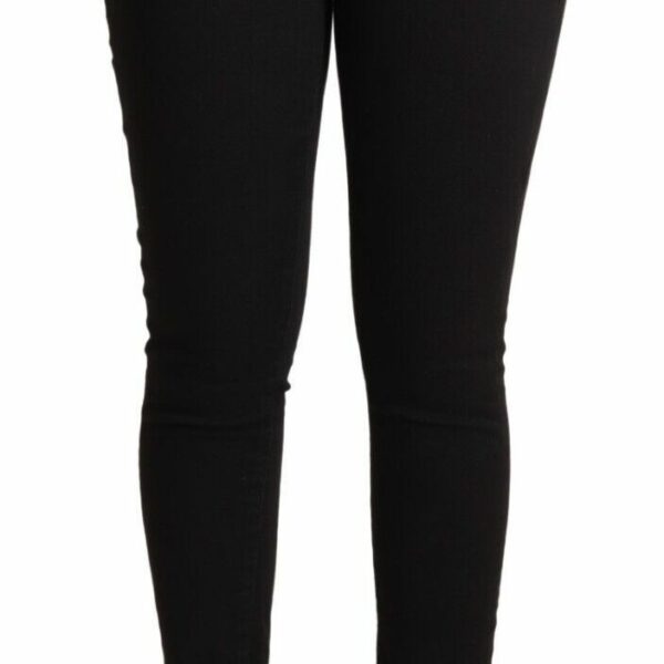 Dolce & Gabbana Chic Slim Fit Black Denim Jeans