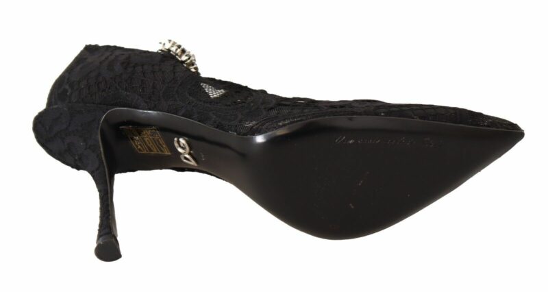 Dolce & Gabbana Elegant Black Lace Stiletto Pumps - Image 3