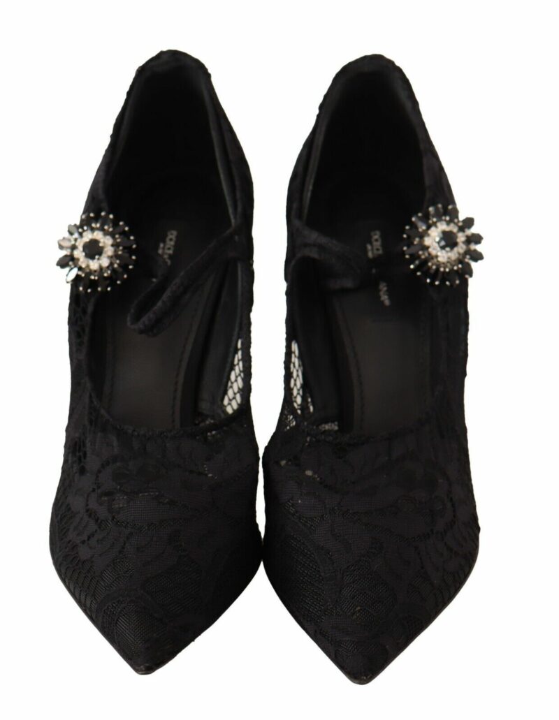 Dolce & Gabbana Elegant Black Lace Stiletto Pumps - Image 5