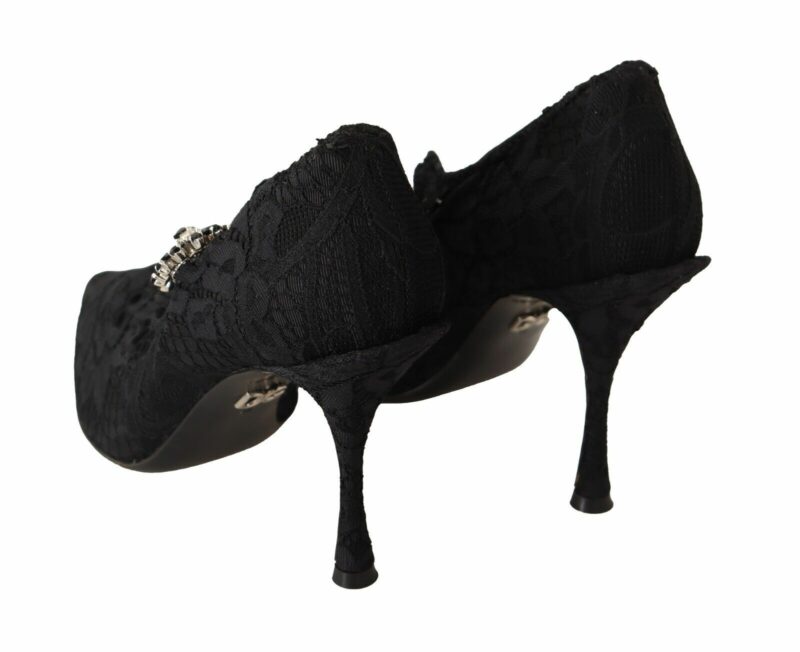Dolce & Gabbana Elegant Black Lace Stiletto Pumps - Image 7