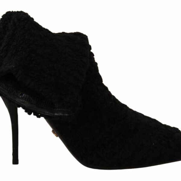 Dolce & Gabbana Elegant Black Mid-Calf Viscose Boots