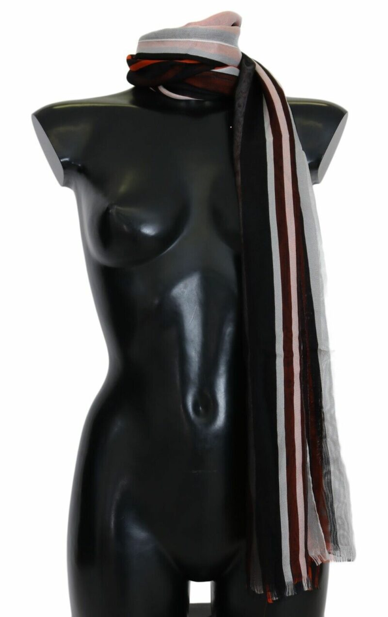 Dolce & Gabbana Elegant Multicolor Silk Fringed Scarf - Image 2