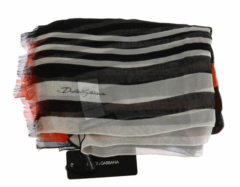 Dolce & Gabbana Elegant Multicolor Silk Fringed Scarf - Image 3