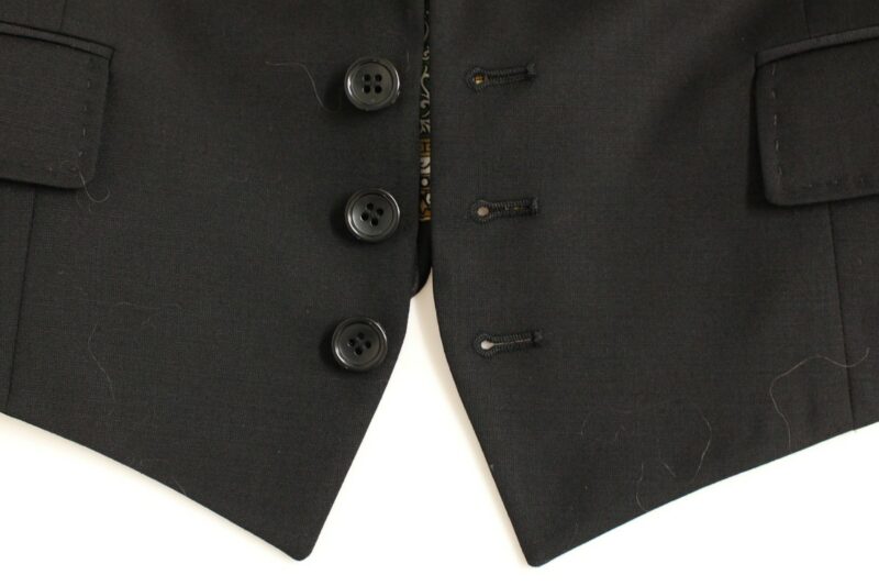 Dolce & Gabbana Elegant Silk-Blend Black Blazer with Scarf Back Detail - Image 7