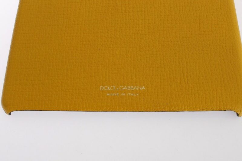 Dolce & Gabbana Chic Yellow Leather Tablet Case - Image 3