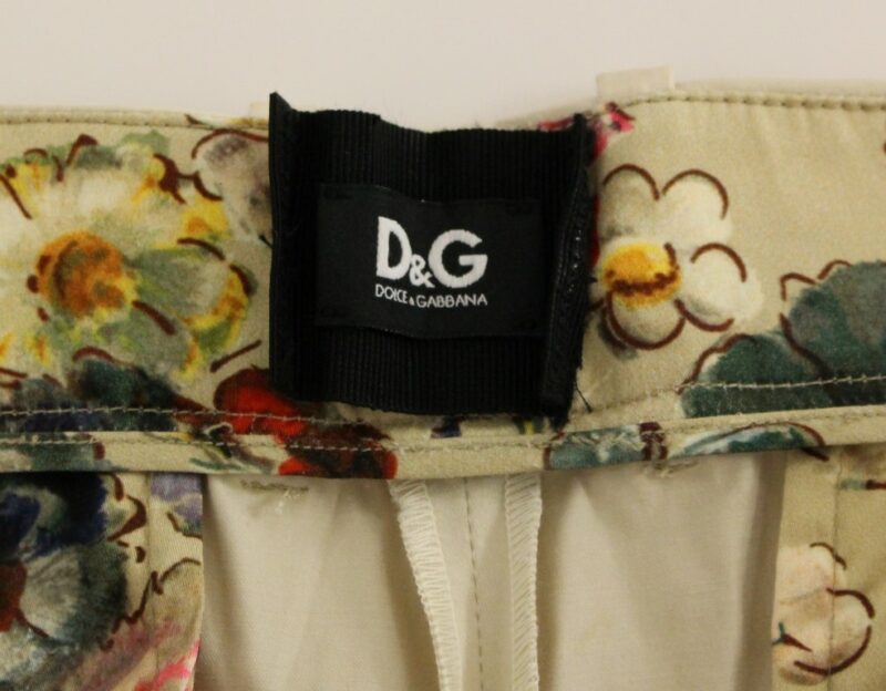 Dolce & Gabbana Elegant Beige Regular Fit Cotton Pants - Image 6