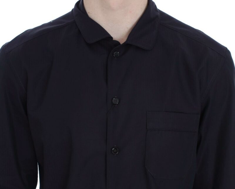 Dolce & Gabbana Elegant Purple Striped Cotton Nightshirt - Image 4