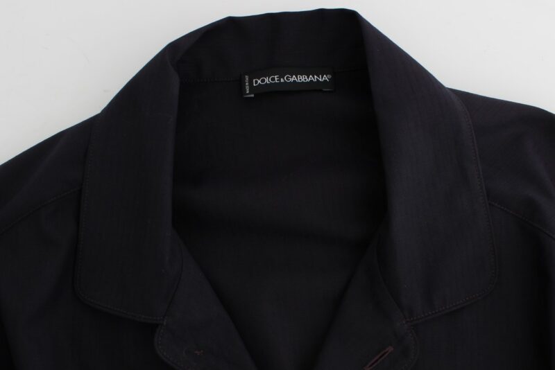 Dolce & Gabbana Elegant Purple Striped Cotton Nightshirt - Image 5