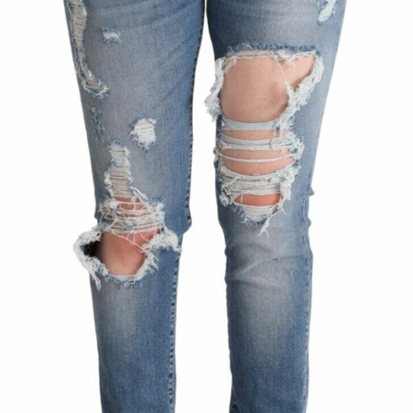 Dolce & Gabbana Chic Distressed Denim Skinny Jeans