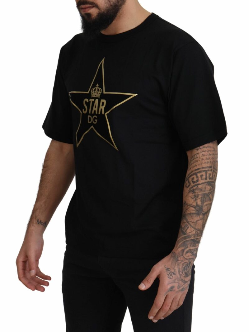 Dolce & Gabbana Gold Star DG Emblem Crewneck Tee - Image 4
