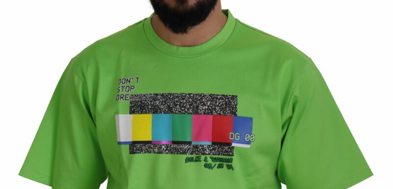Dolce & Gabbana Chic Green Crewneck Short Sleeve Tee - Image 2