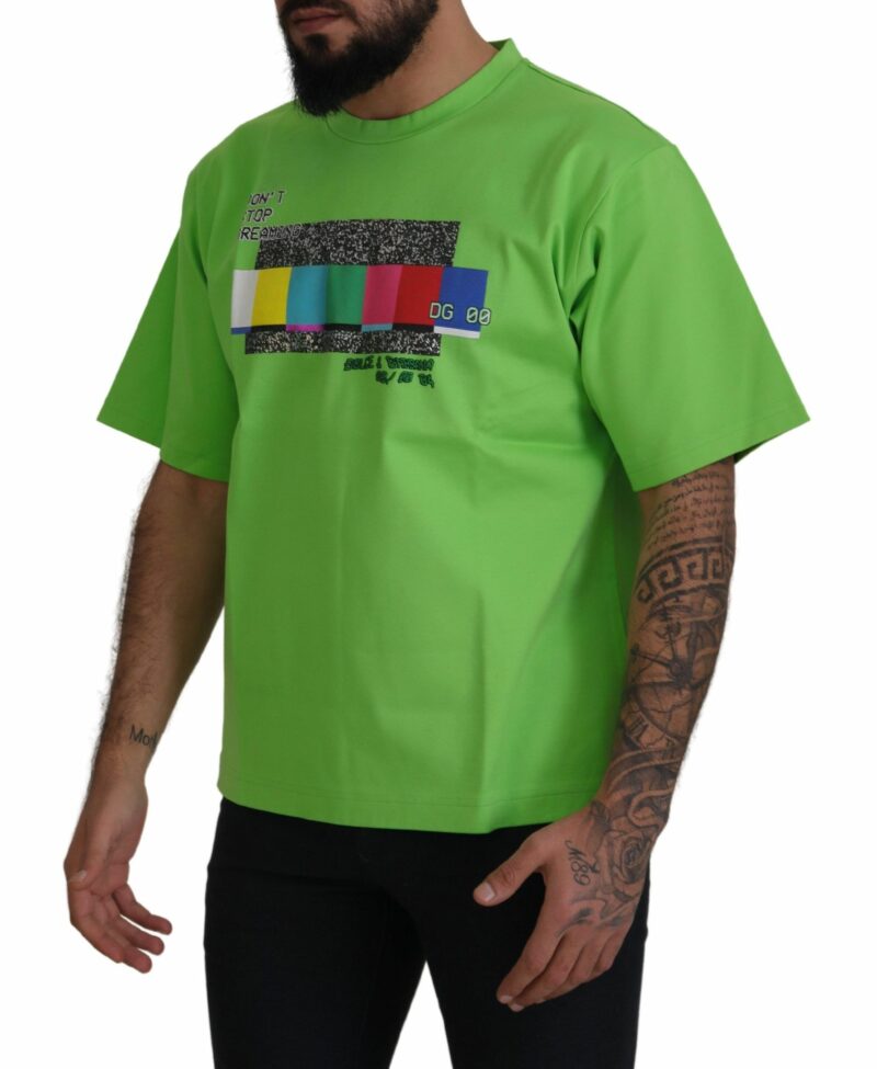 Dolce & Gabbana Chic Green Crewneck Short Sleeve Tee - Image 4