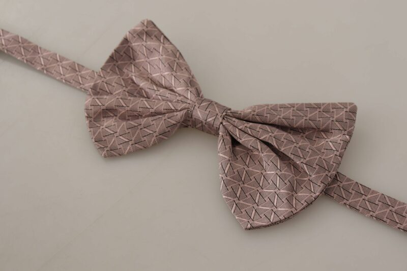 Dolce & Gabbana Elegant Silk Gray Bow Tie - Men's Formalwear - Image 5
