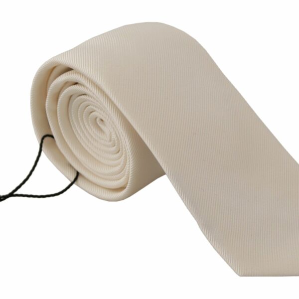 Dolce & Gabbana Elegant White Silk Men's Tie