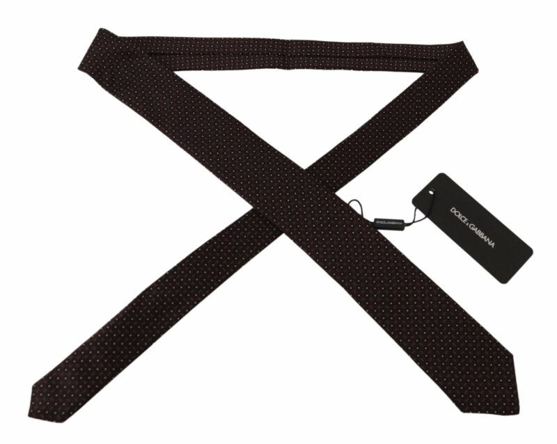 Dolce & Gabbana Elegant Geometric Silk Bow Tie - Image 2