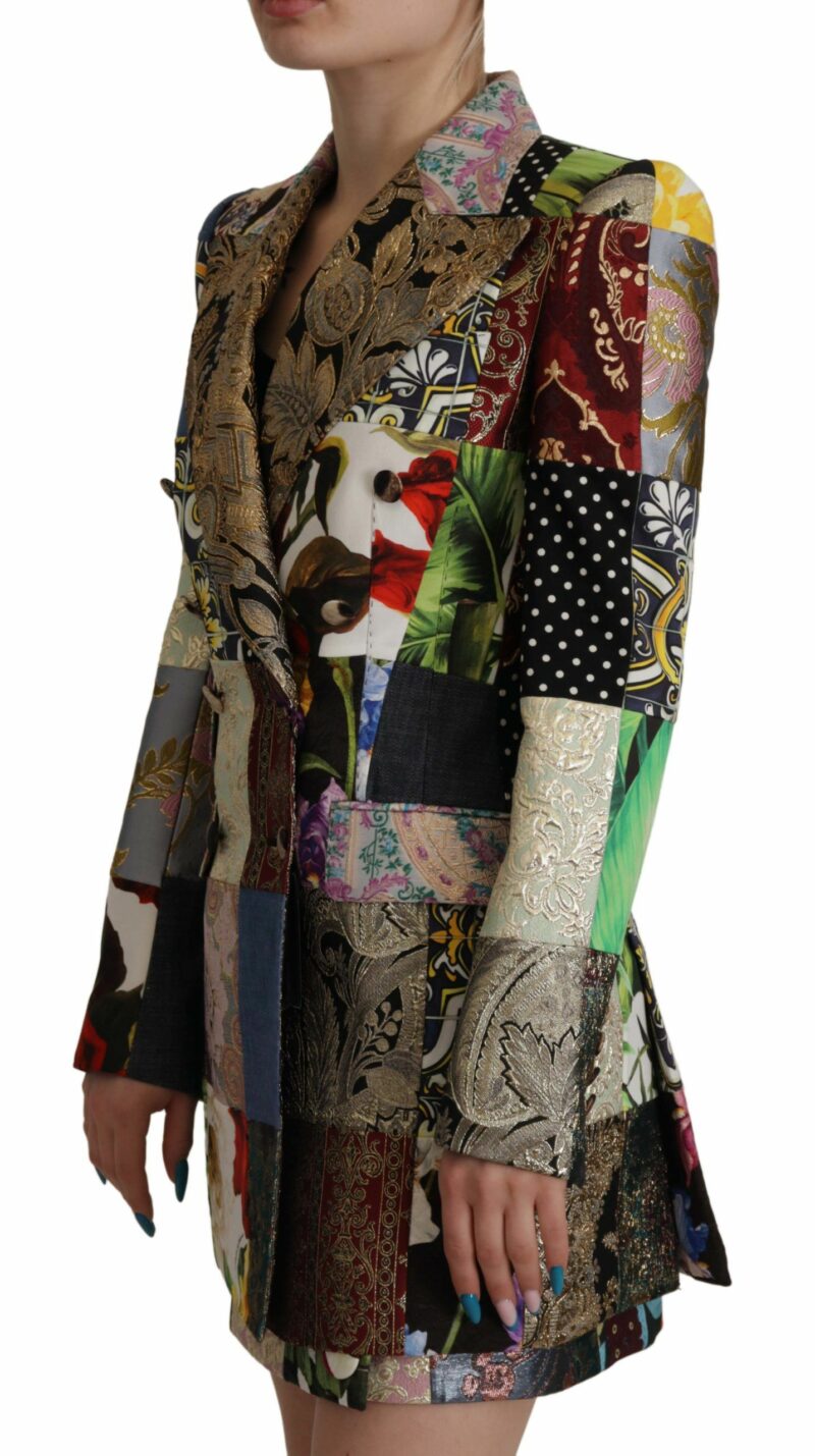 Dolce & Gabbana Elegant Multicolor Patchwork Blazer Jacket - Image 3