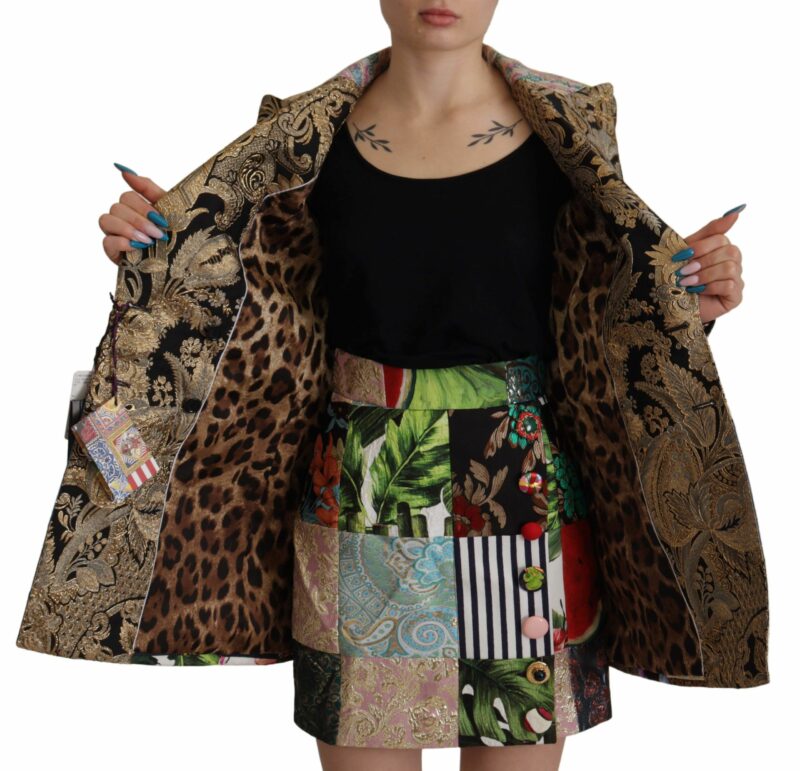 Dolce & Gabbana Elegant Multicolor Patchwork Blazer Jacket - Image 2