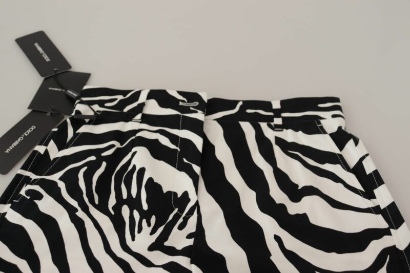 Dolce & Gabbana Zebra Print Mid Waist Hot Pants - Image 4