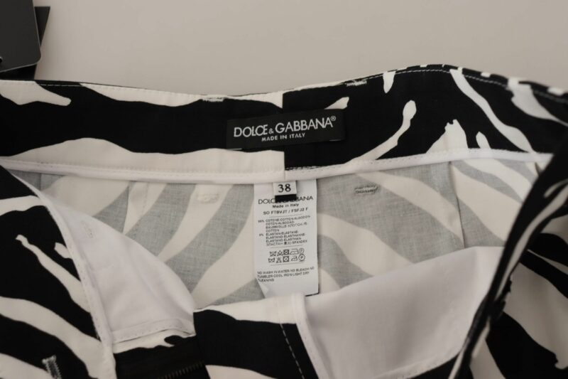 Dolce & Gabbana Zebra Print Mid Waist Hot Pants - Image 5