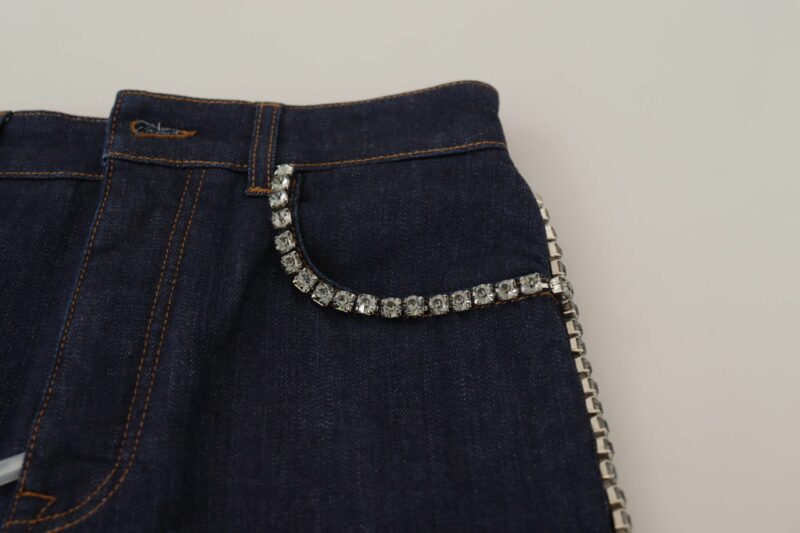Dolce & Gabbana Chic High Waist Hot Pants Shorts with Crystal Detailing - Image 3