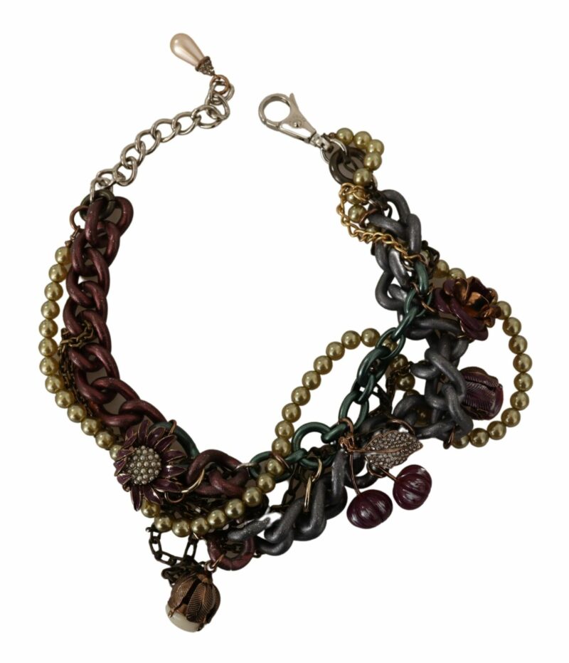 Dolce & Gabbana Sicilian Elegance Gold-Tone Statement Necklace - Image 4