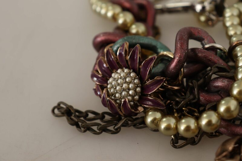 Dolce & Gabbana Sicilian Elegance Gold-Tone Statement Necklace - Image 8