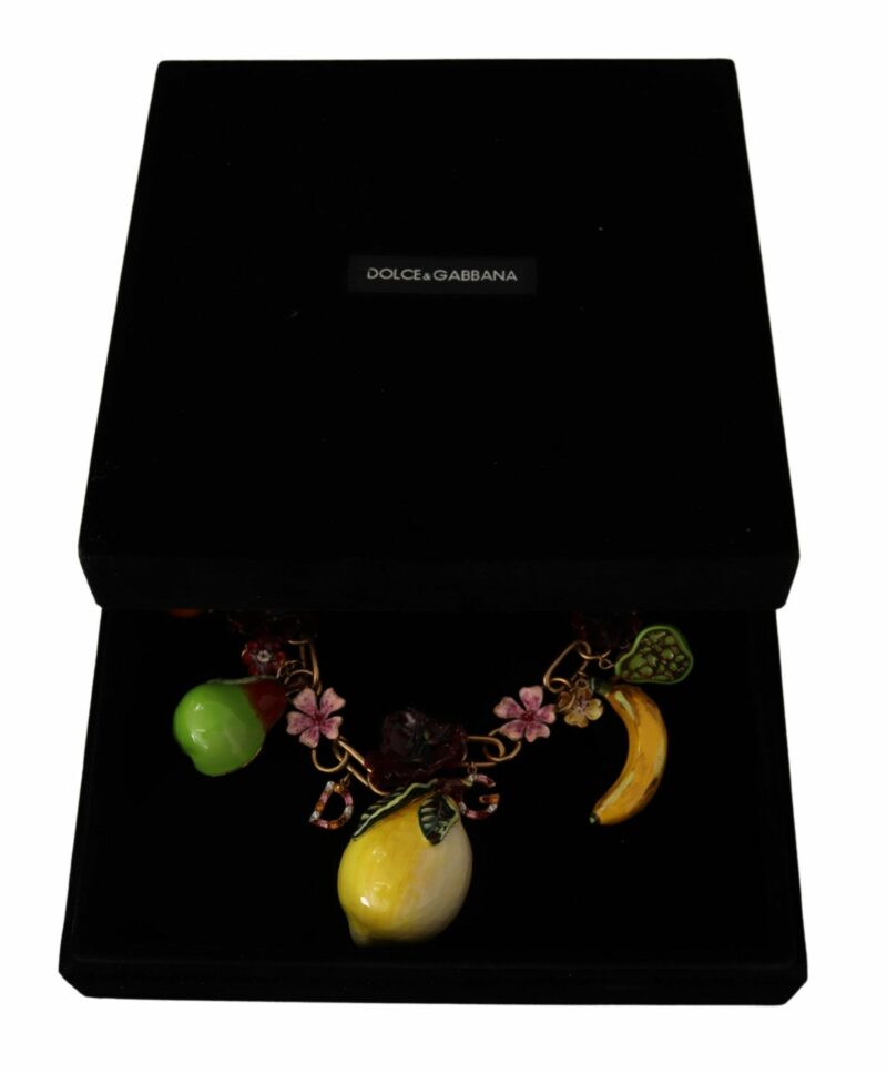 Dolce & Gabbana Chic Gold Statement Sicily Fruit Necklace - Image 8