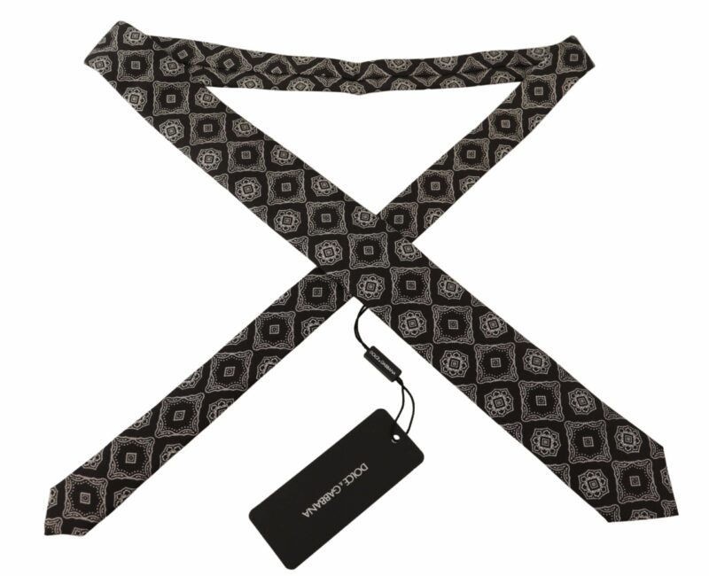 Dolce & Gabbana Elegant Silk Geometric Bow Tie - Image 2