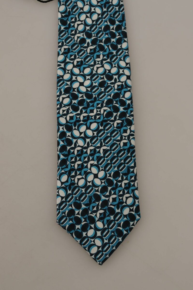 Dolce & Gabbana Elegant Silk Blue Bow Tie - Image 3
