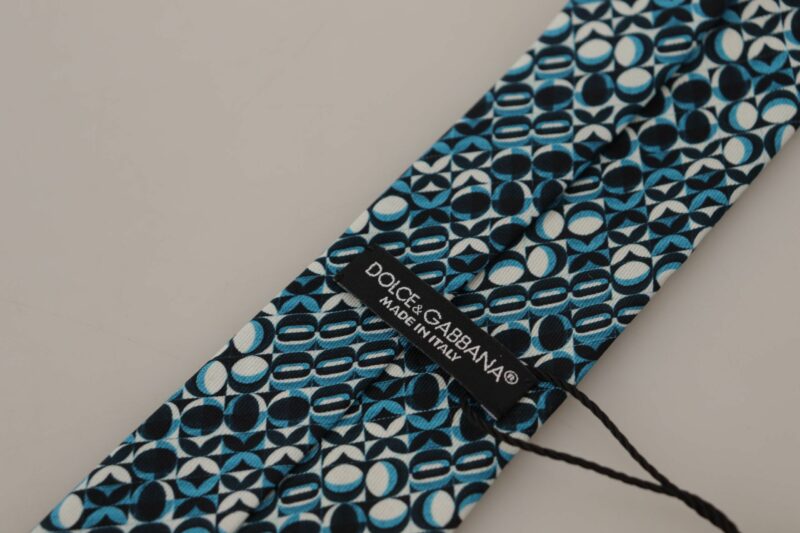 Dolce & Gabbana Elegant Silk Blue Bow Tie - Image 5