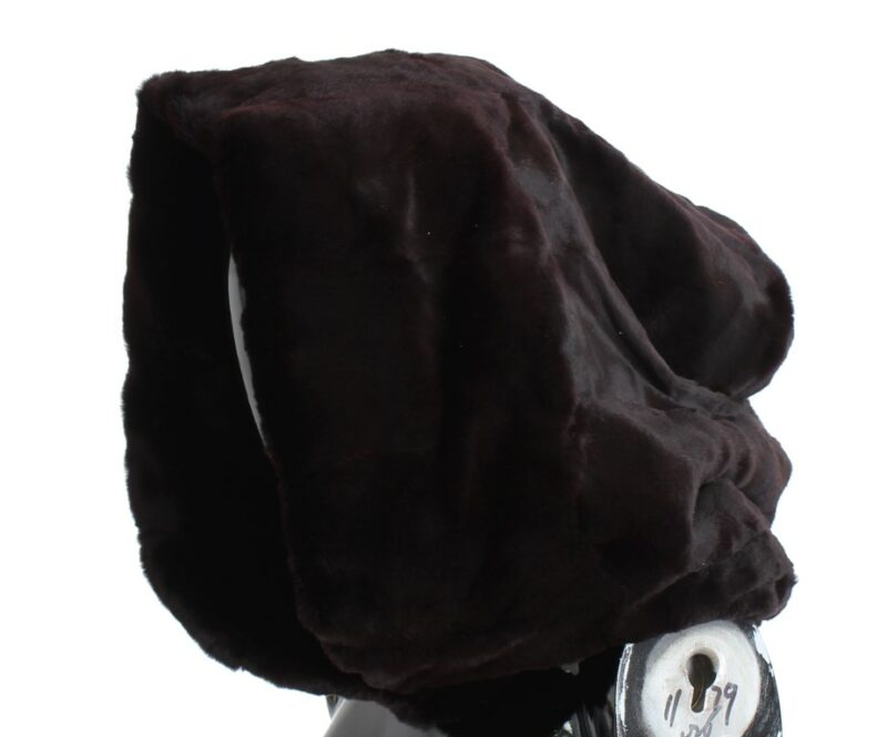 Dolce & Gabbana Exclusive Purple Weasel Fur Hooded Scarf - Image 3