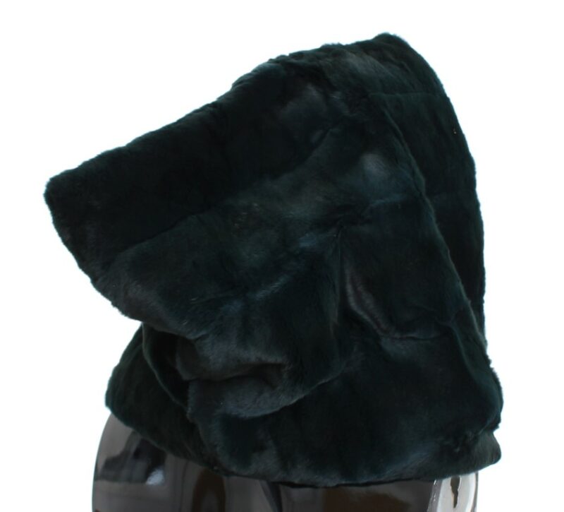 Dolce & Gabbana Exclusive Green Weasel Fur Hooded Scarf - Image 4