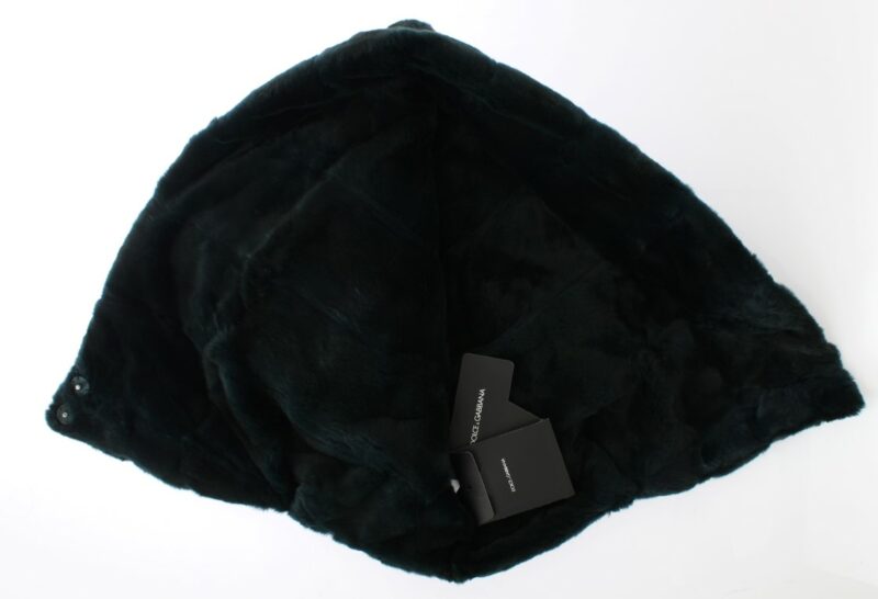 Dolce & Gabbana Exclusive Green Weasel Fur Hooded Scarf - Image 6