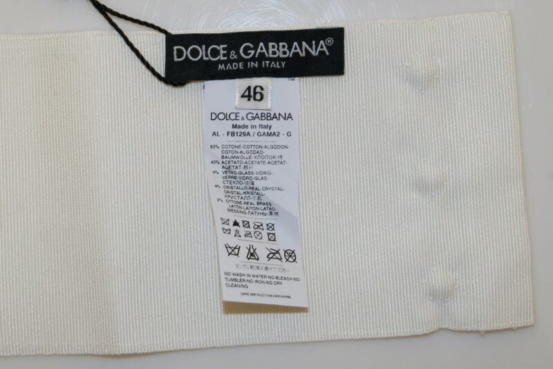 Dolce & Gabbana Embellished Snap Button Waist Belt - Image 6