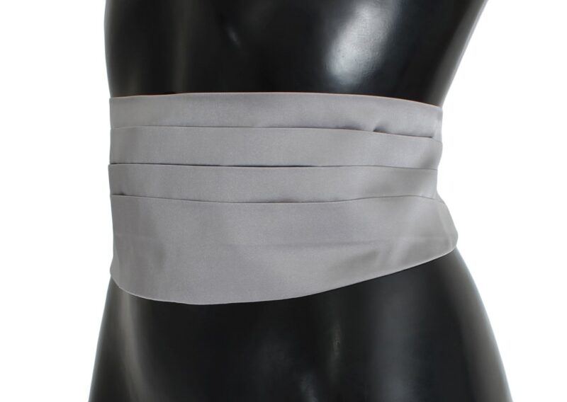 Dolce & Gabbana Elegant Silk Gray Cummerbund - Image 2