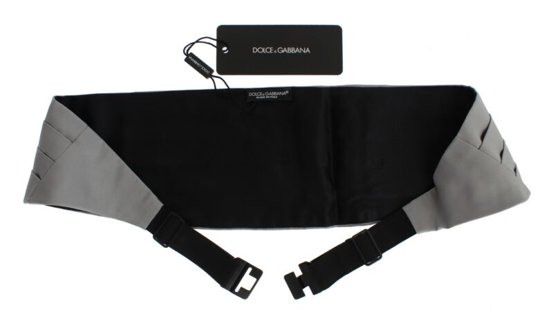 Dolce & Gabbana Elegant Silk Gray Cummerbund - Image 4