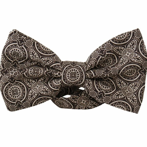 Dolce & Gabbana Elegant Silk Black & White Bow Tie